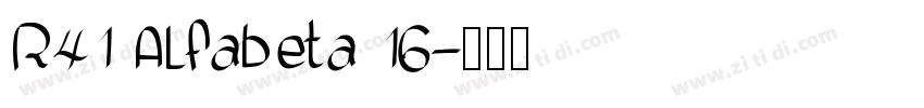 R41 Alfabeta 16字体转换